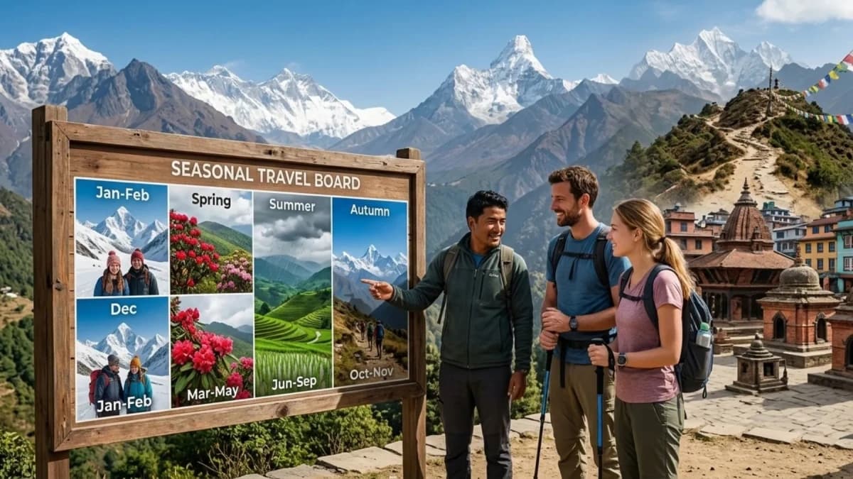 Picture showing best time to visit Nepal