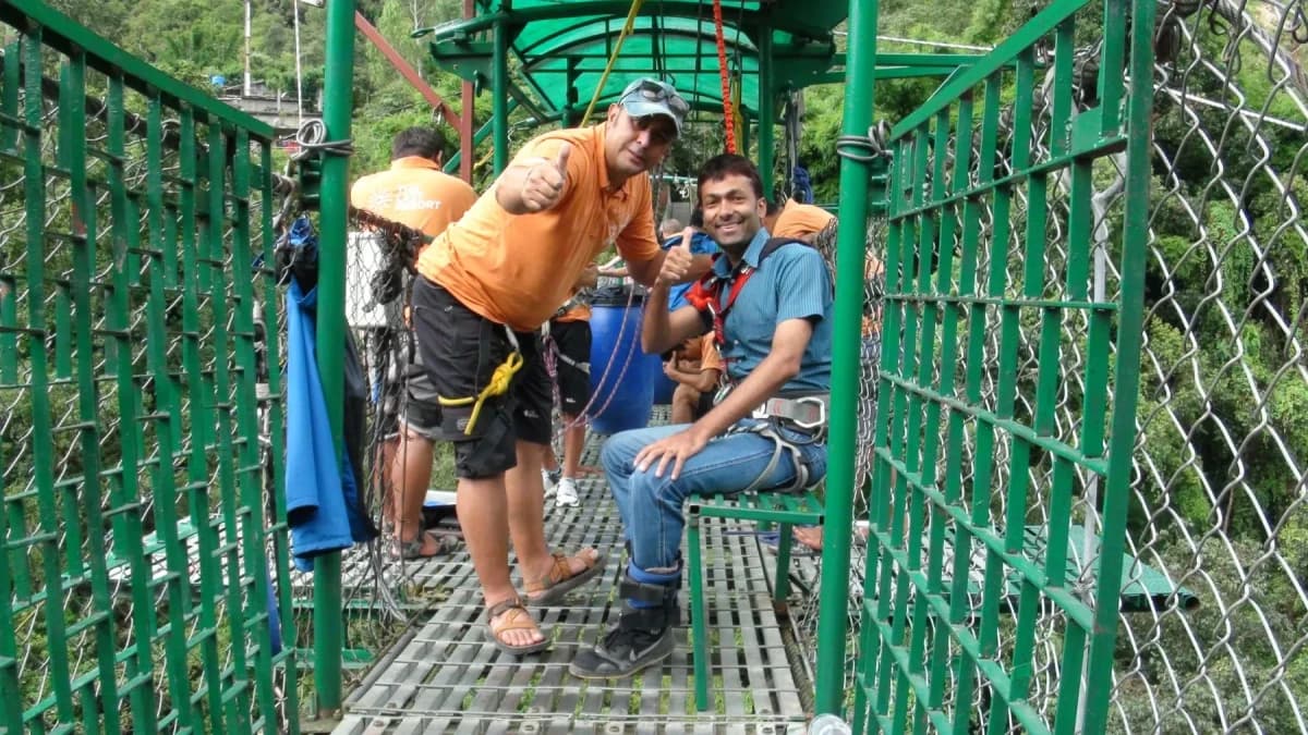 Bungee Jumping in Pokhara ready to take down